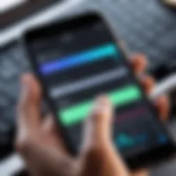 User navigating video editing tools on iPhone