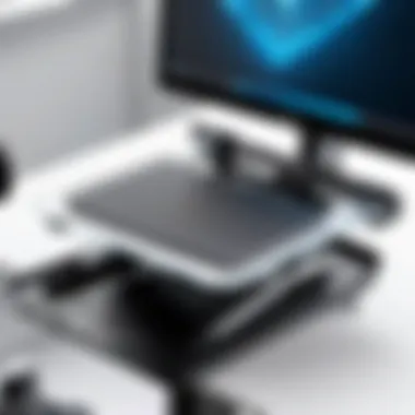 Ergonomic Laptop Tray Setup for Enhanced Focus Ergonomic laptop tray on exercise bike