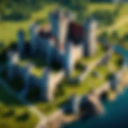 Illustration of a medieval castle in a strategic game