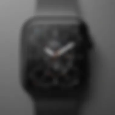 Sleek Apple Watch face with minimalist car silhouette motifs