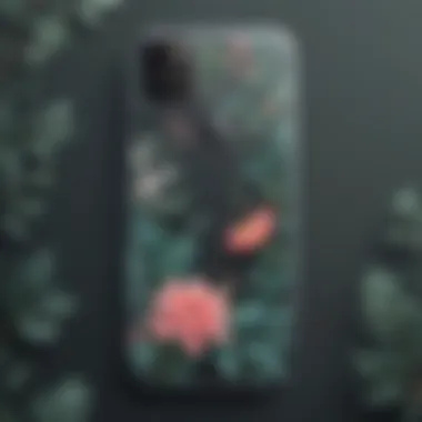 Minimalistic Transparent iPhone Case with Floral Background