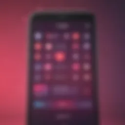 Modern dating app interface on smartphone screen
