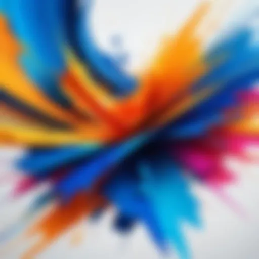 Abstract painting in motion