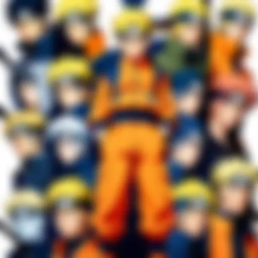 Key characters from Naruto series