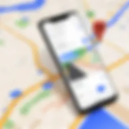 Offline navigation interface on Google Maps