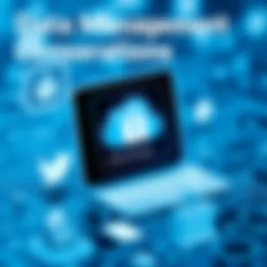 Data Management Considerations Conceptual image about data management after logging out