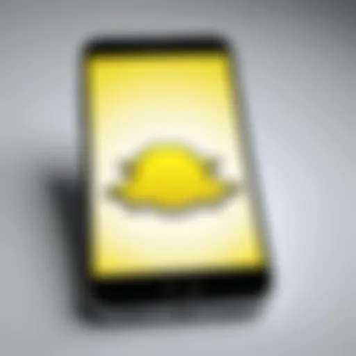 Smartphone with Snapchat logo on screen