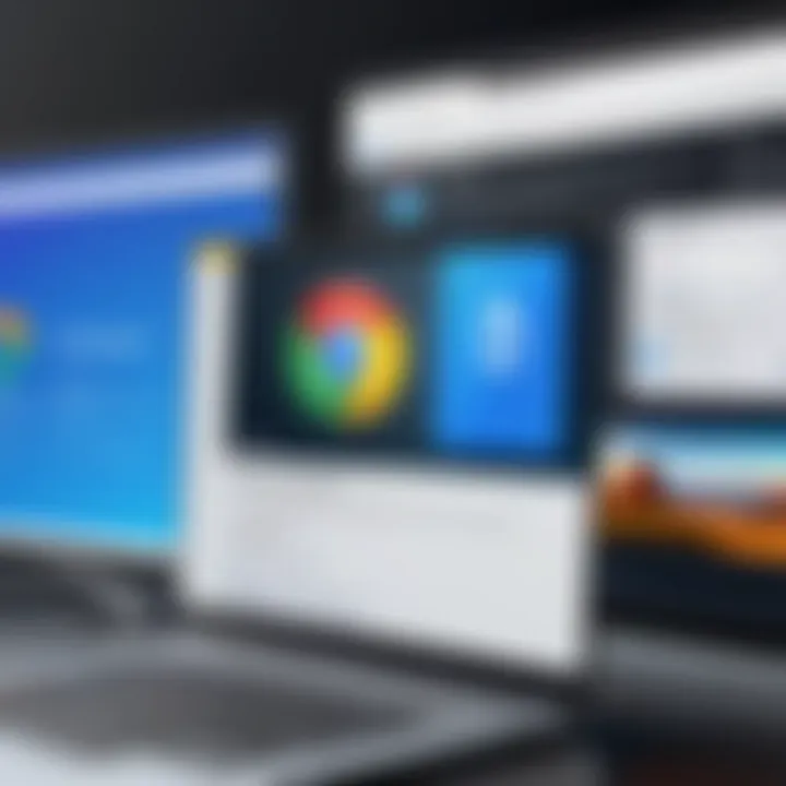 Screenshots of different browsers with private mode highlighted