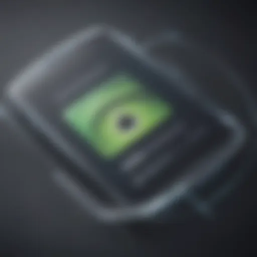 Near Field Communication technology concept on Android device