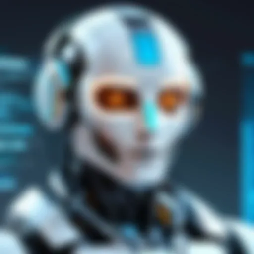 Illustration depicting a futuristic bot interface