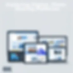 Diverse photo sharing platforms displayed on digital devices