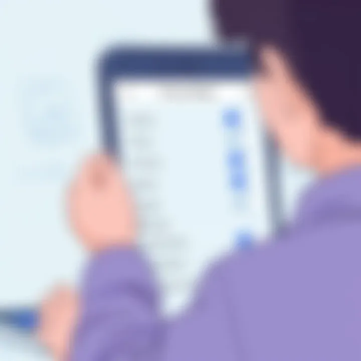 A user navigating through privacy settings on a photo sharing app