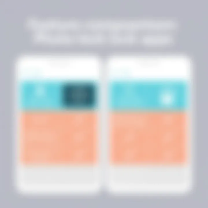 Comparison chart of top photo lock apps features