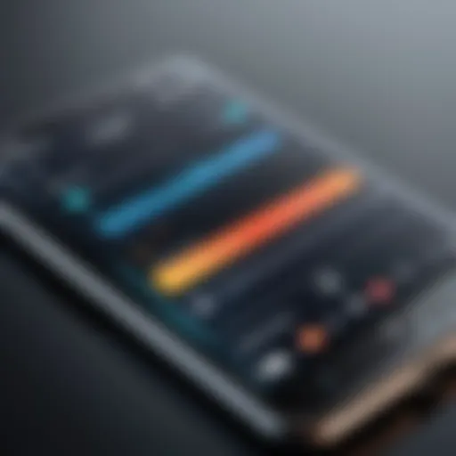 A smartphone displaying a recording interface while the screen is turned off.