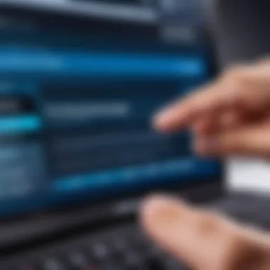 User activating screen recording feature