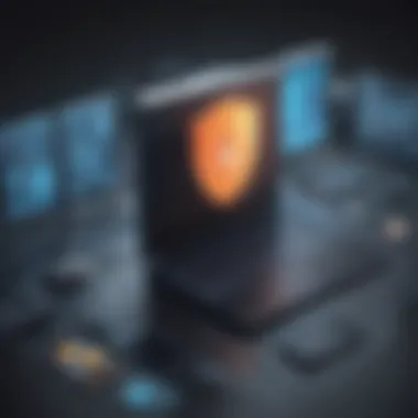 Digital Privacy Fortress Illustration of secure digital communication