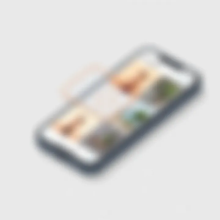 iPhone displaying a secured photo gallery