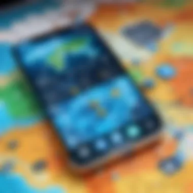 Diverse Satellite Map Applications Comparison of various satellite map app icons on an iPhone screen