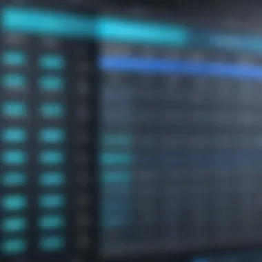 A comparison chart of different video editing software features