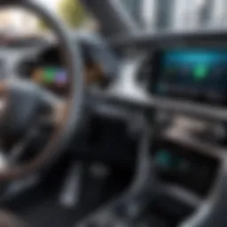 A sleek car charger plugged into a modern vehicle's dashboard