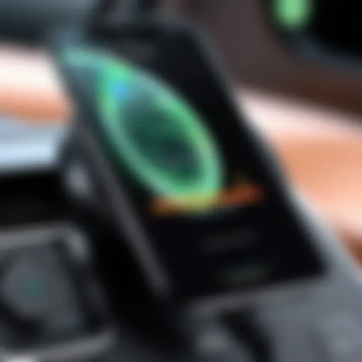 A close-up of a smartphone displaying fast charging status