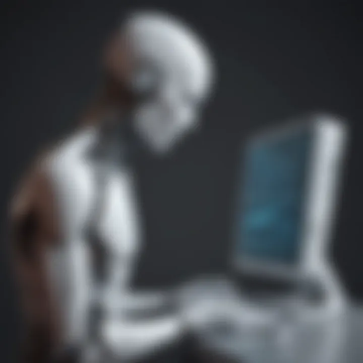 Illustration of a person receiving a message from a future version of themselves