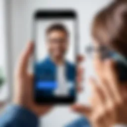 Illustration of installing Google Duo on Android phone