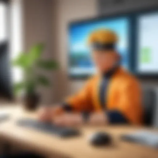 Illustration depicting a person creating a Hulu account