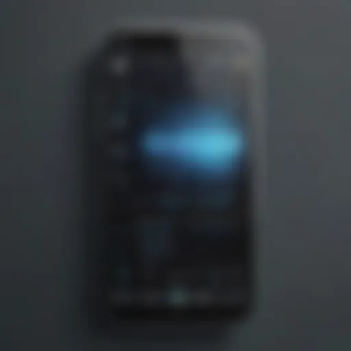 Artistic depiction of a pixelated image on an iPhone screen