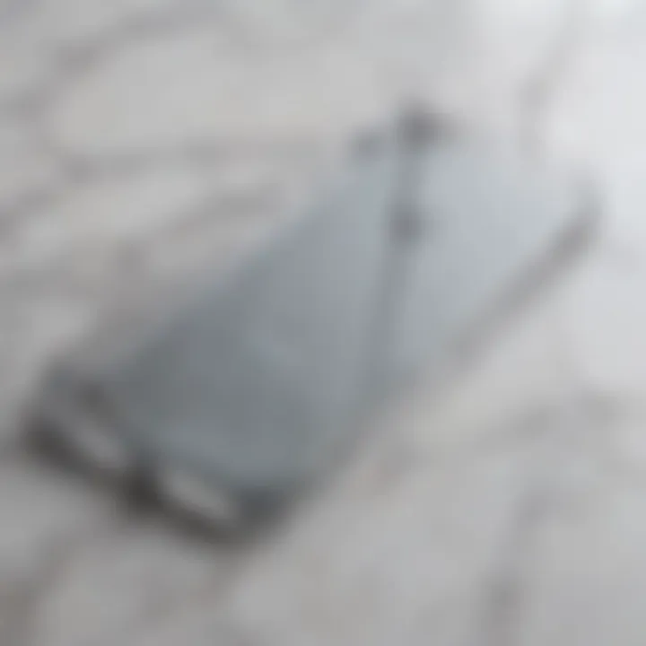 Sleek Clear iPhone Case on Marble Surface