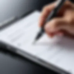 A close-up view of a smart pen capturing handwritten notes.