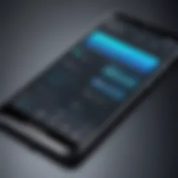 Smartphone displaying screen recording interface