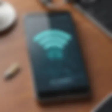 Smartphone Screen Displaying WiFi Password