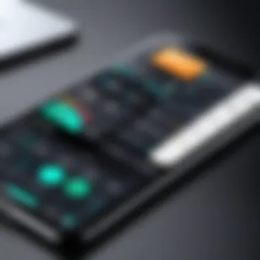 Intuitive Budgeting Dashboard for iPhone Users User-friendly dashboard showcasing budgeting features