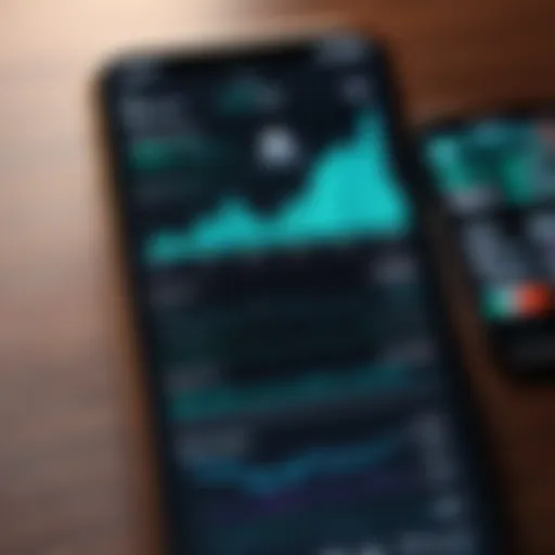 Visual representation of financial analysis through an app interface