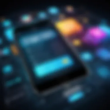 Empowering Personal Finance Management through Technology Conceptual graphic representing financial empowerment through mobile apps