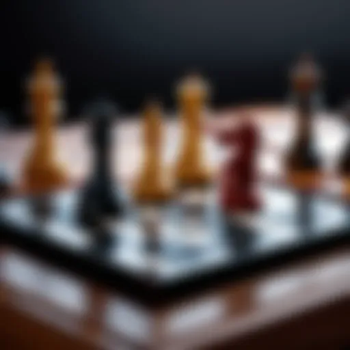 Strategic Trio - Illustration showcasing three strategic game pieces on a chessboard