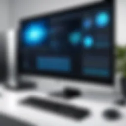 A sleek computer setup emphasizing performance improvements.
