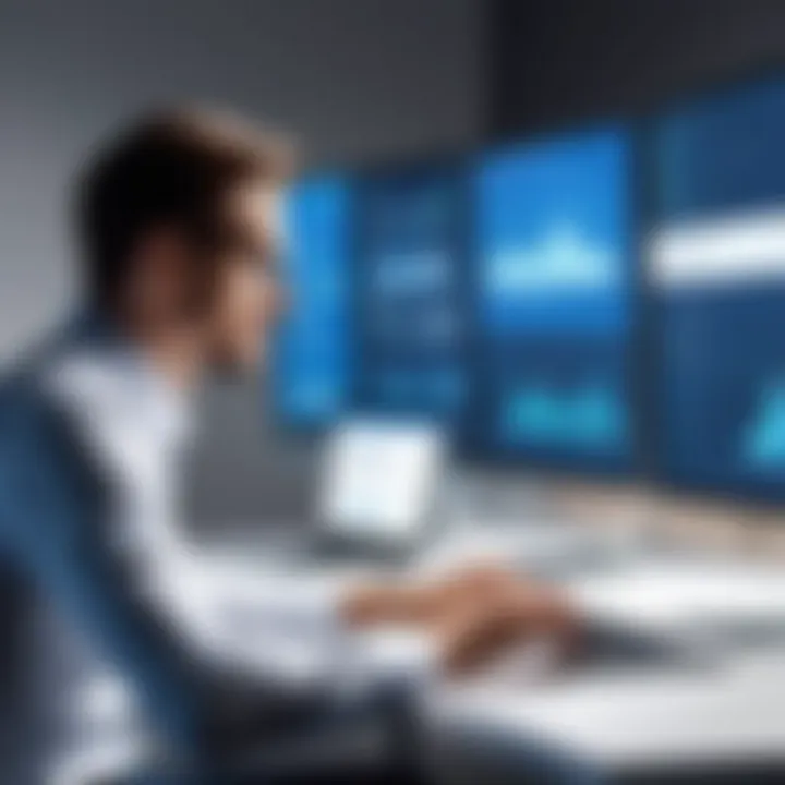 A user navigating software settings for optimization.