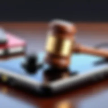 A gavel symbolizing legal considerations