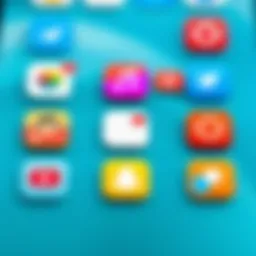 Colorful icons arranged in a visually pleasing manner on an iPhone home screen