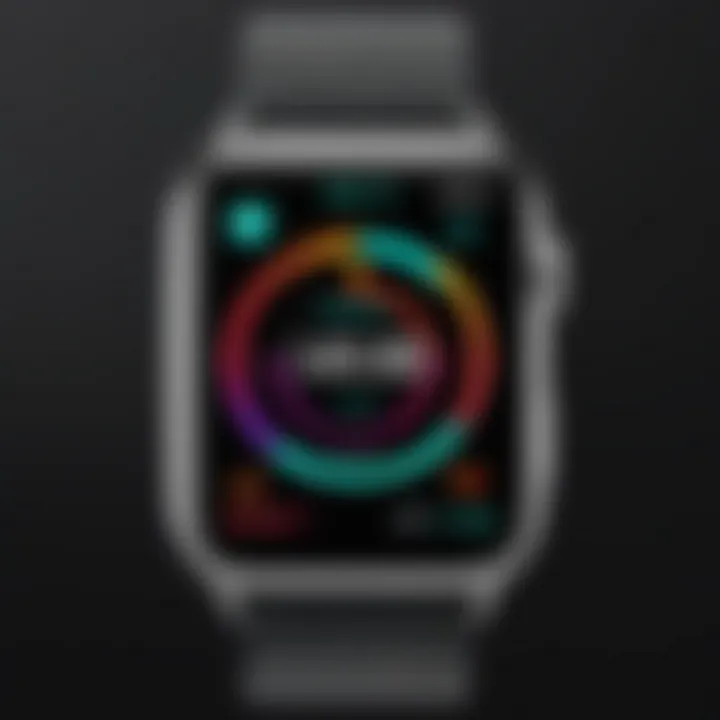 An Apple Watch displaying features for managing chronic conditions.