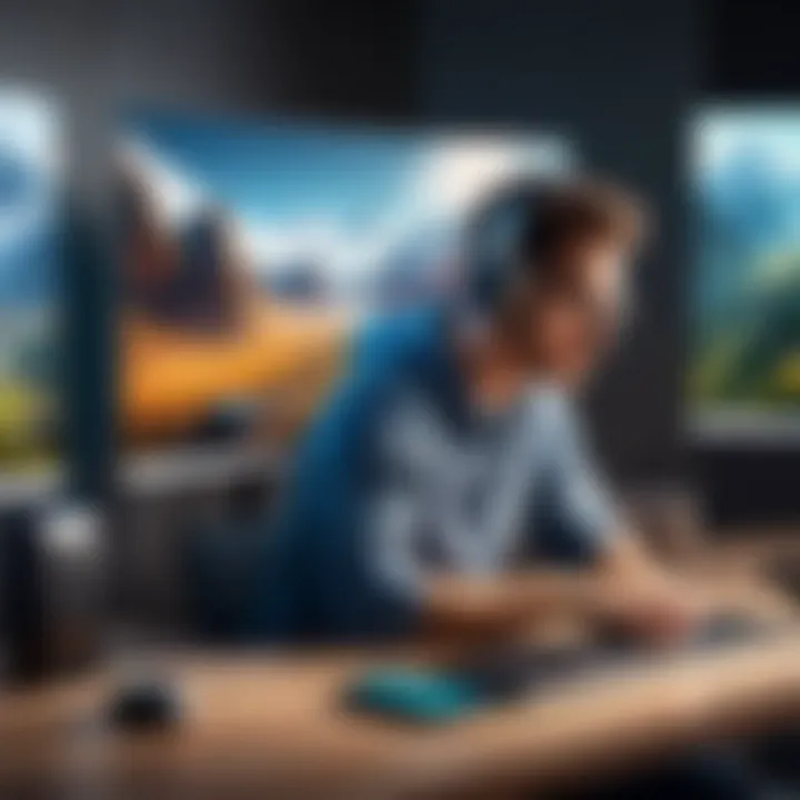 Gamer enjoying seamless connection