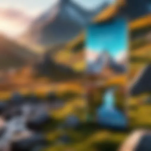 Stunning animated landscape live wallpaper on Android device