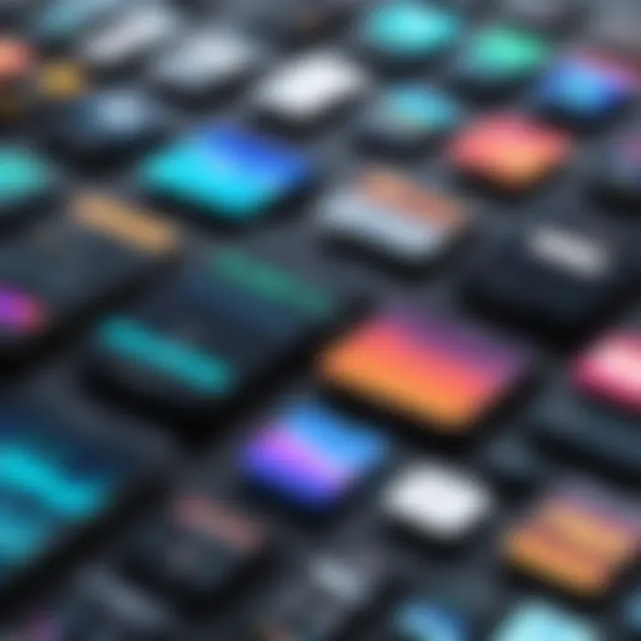 A diverse range of audio editing apps available on different platforms.