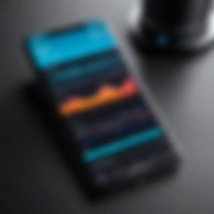 A mobile audio editing app displayed on a smartphone highlighting user-friendly functionalities.