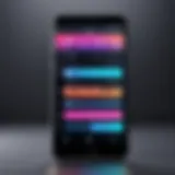Illustration of a smartphone displaying a singing app interface