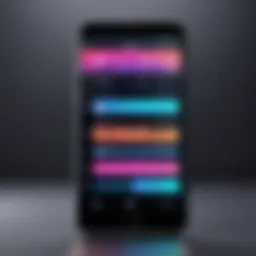 Illustration of a smartphone displaying a singing app interface
