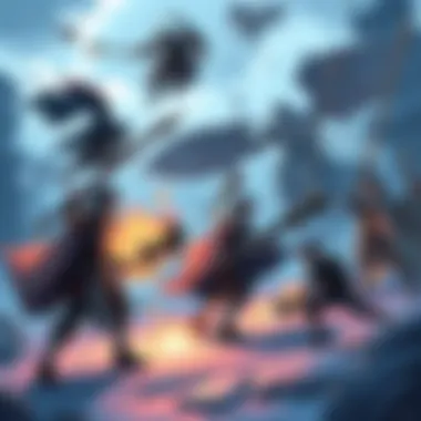 Thrilling Multiplayer Combat An intense battle scene from a multiplayer RPG