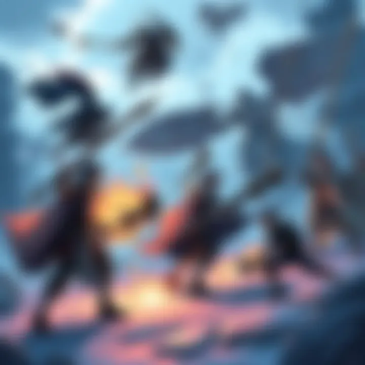 Thrilling Multiplayer Combat An intense battle scene from a multiplayer RPG